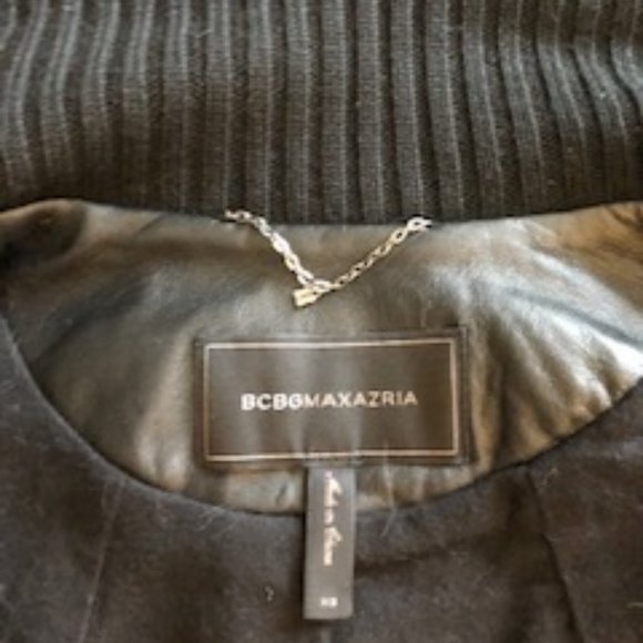 BCBGMAXAZRIA Black Lamb Leather VIGGO Vest - NWOT - Picture 7 of 9